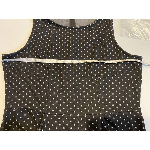 Maurices Womens Sheath Dress Polka Dots Pockets Front Round Neck Black White XL - Picture 5 of 9